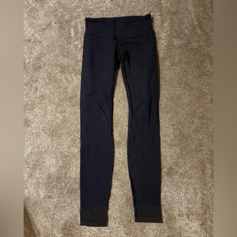 Lululemon Black Mid-Rise Wunder Leggings